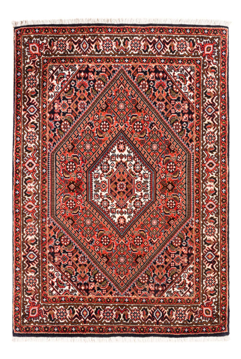 Alfombra persa - Bidjar - 104 x 71 cm - rojo