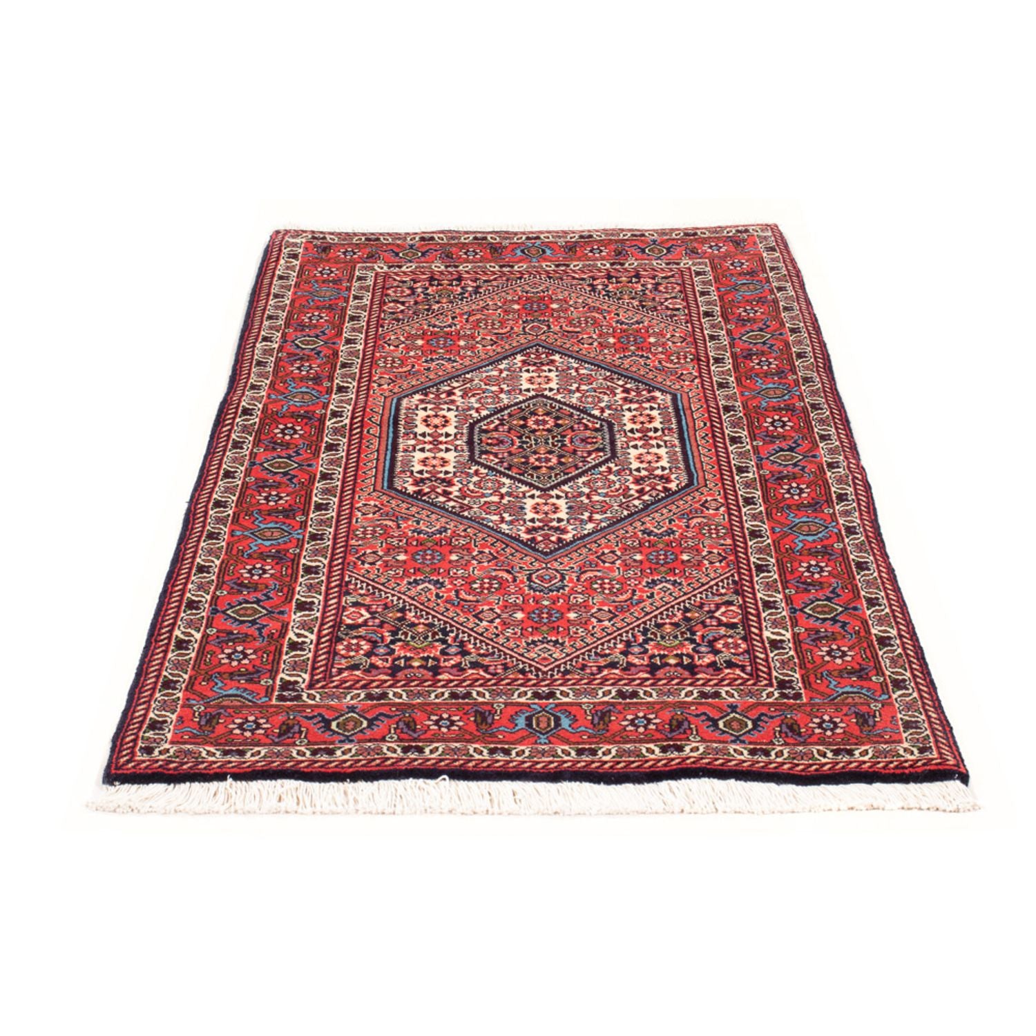 Alfombra persa - Bidjar - 152 x 78 cm - rojo