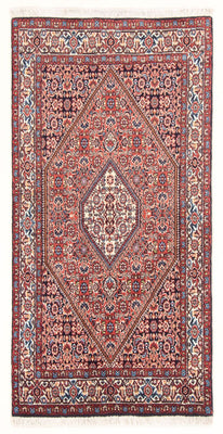 Alfombra persa - Bidjar - 151 x 82 cm - rojo