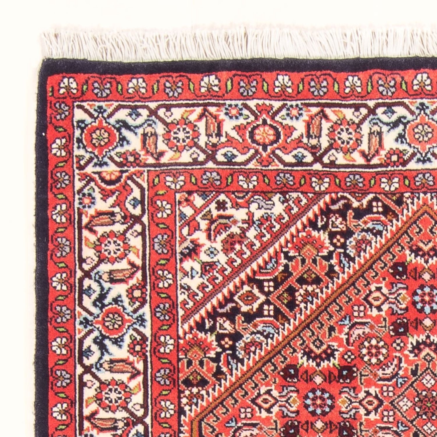 Alfombra persa - Bidjar - 144 x 90 cm - rojo