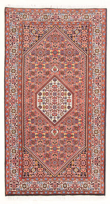 Alfombra persa - Bidjar - 144 x 83 cm - rojo