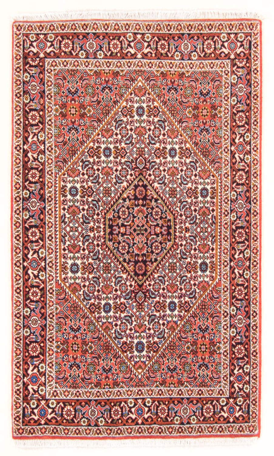 Alfombra persa - Bidjar - 137 x 85 cm - rojo