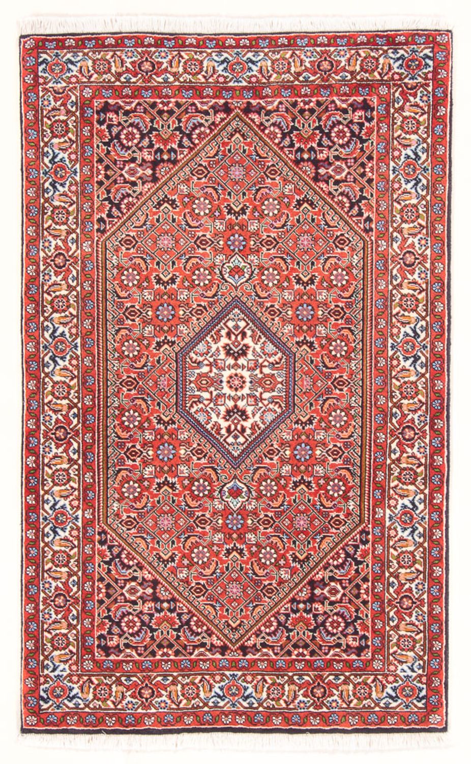 Alfombra persa - Bidjar - 136 x 84 cm - rojo