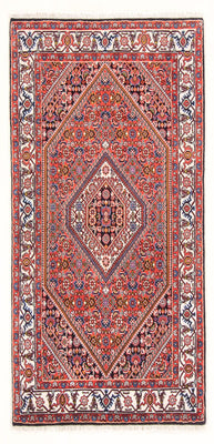 Alfombra persa - Bidjar - 152 x 78 cm - rojo