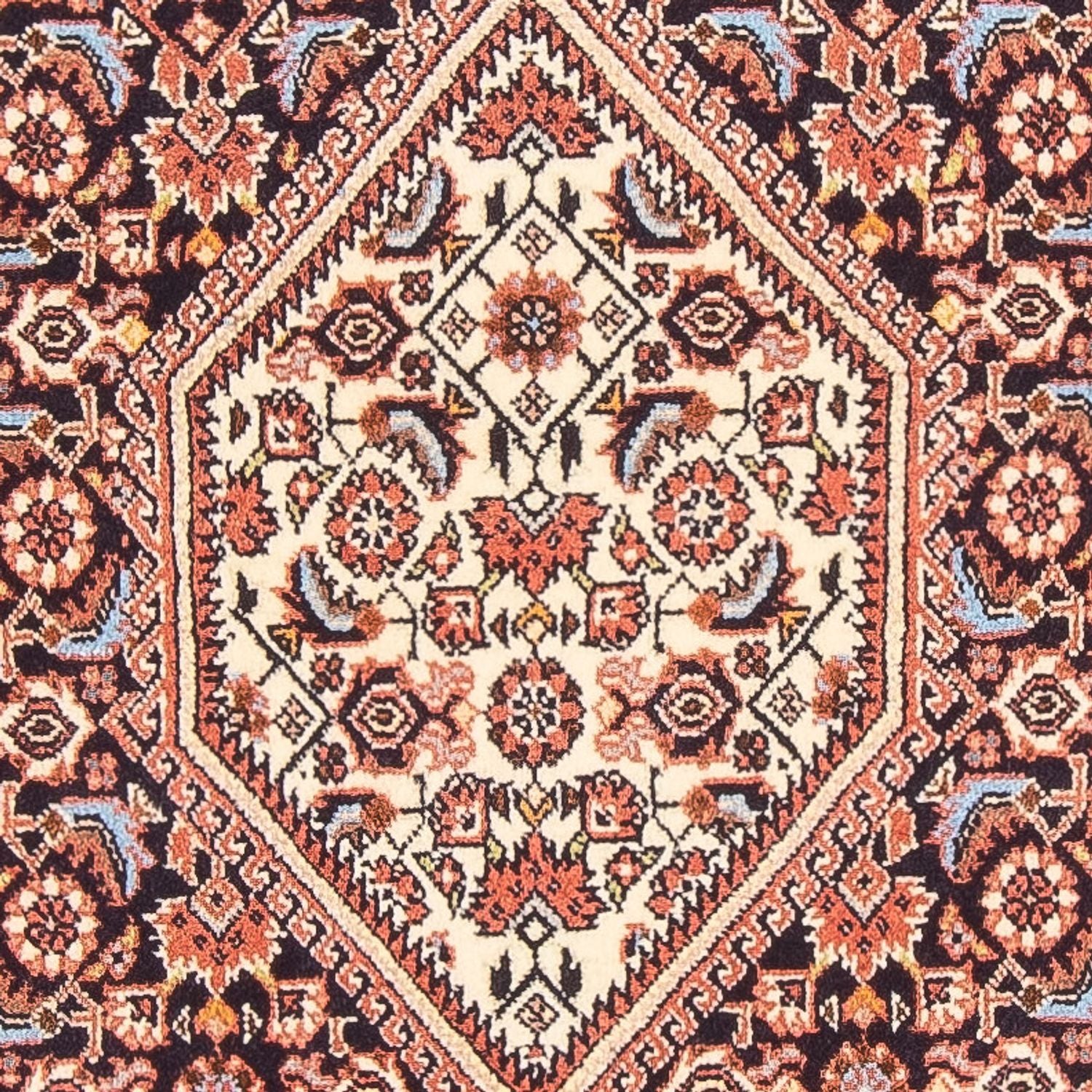 Alfombra persa - Bidjar - 136 x 83 cm - azul oscuro