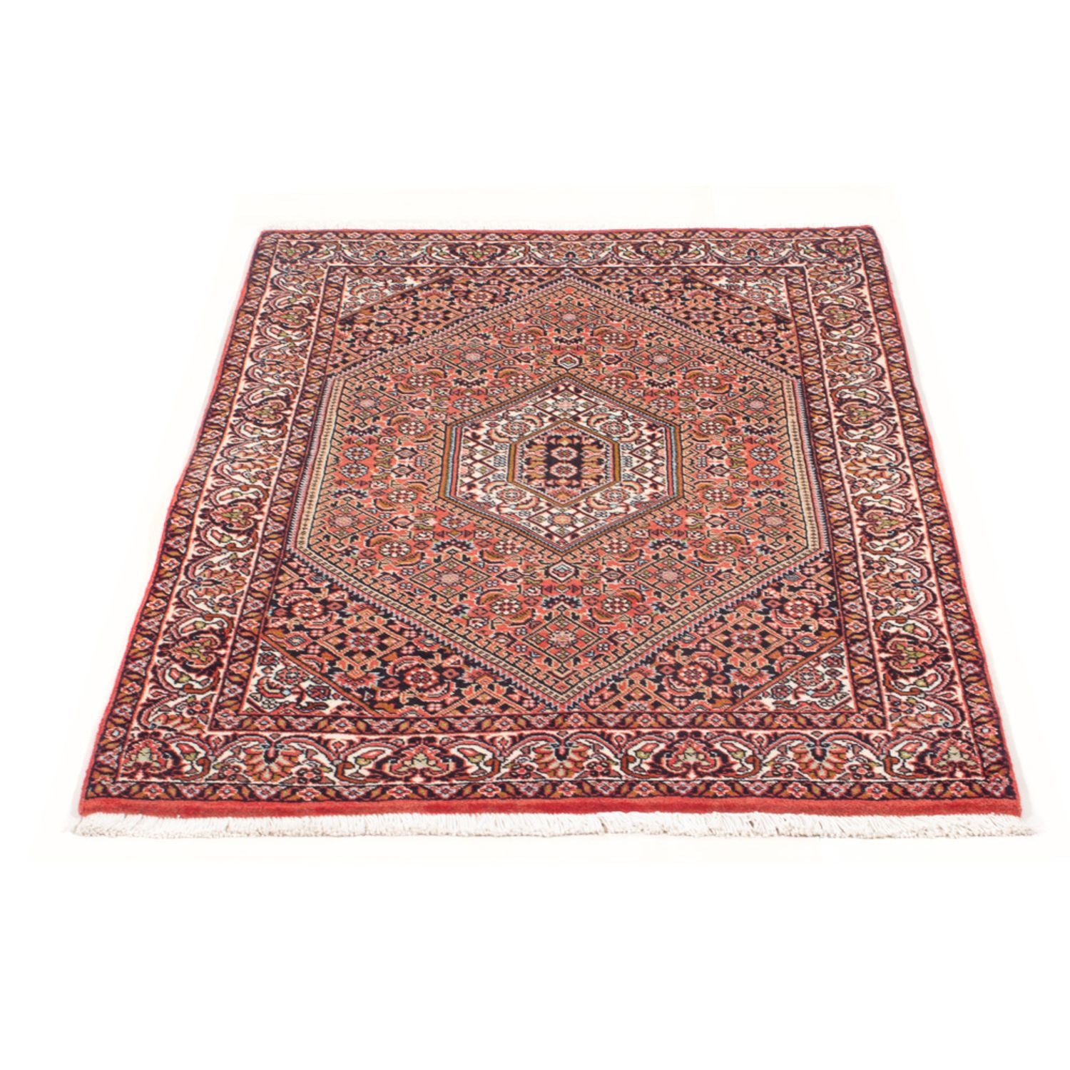 Alfombra persa - Bidjar - 132 x 84 cm - rojo