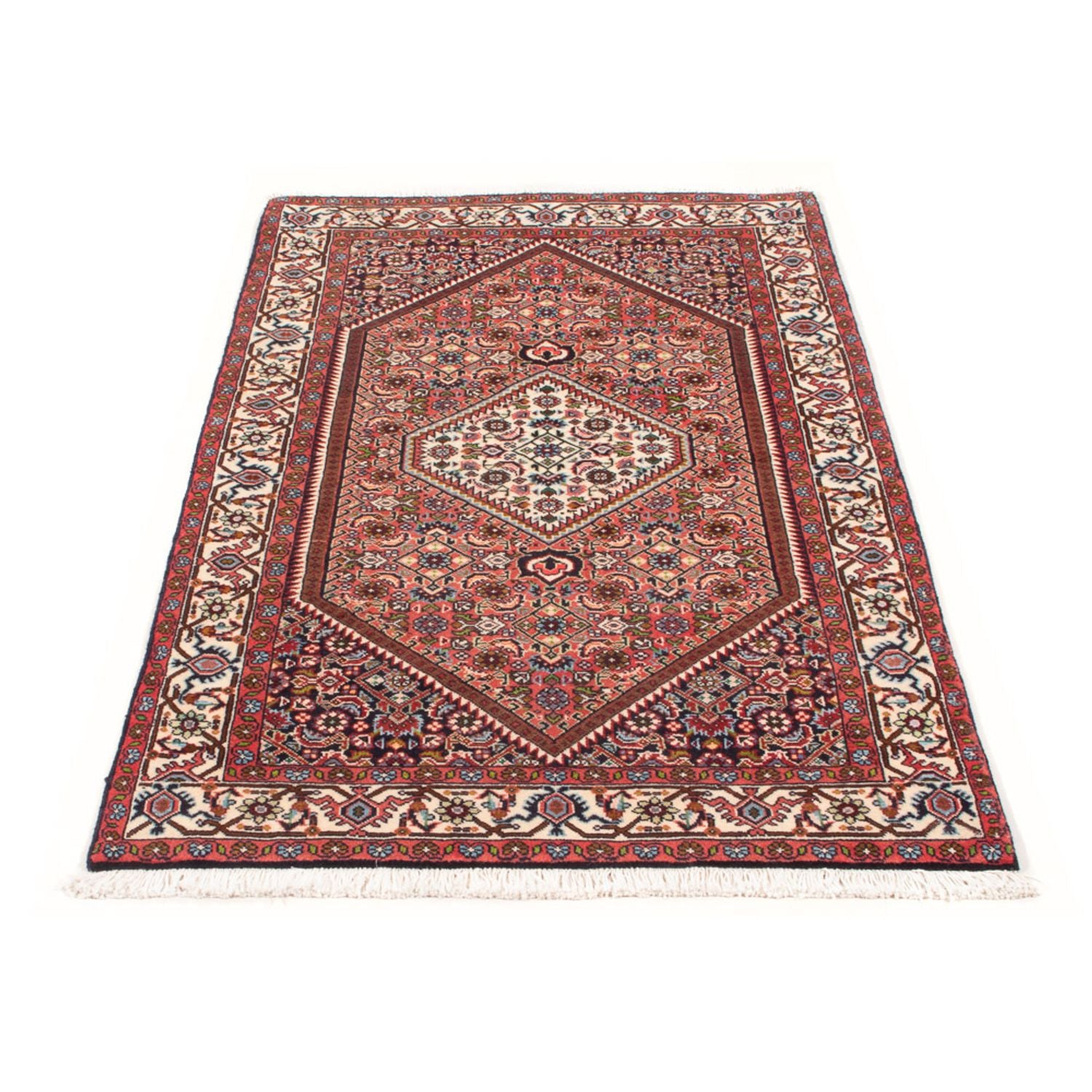 Alfombra persa - Bidjar - 140 x 95 cm - rojo