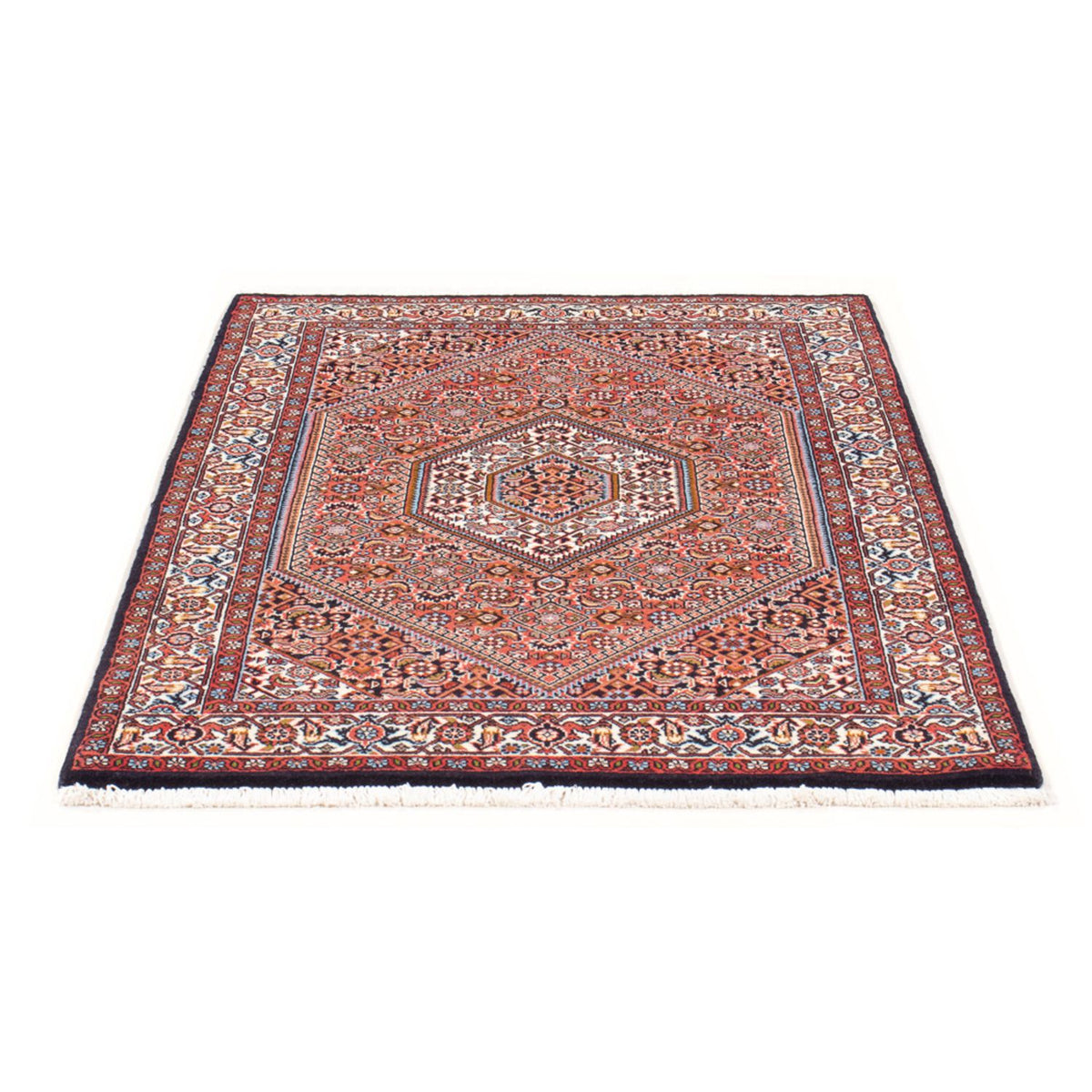 Alfombra persa - Bidjar - 131 x 83 cm - rojo