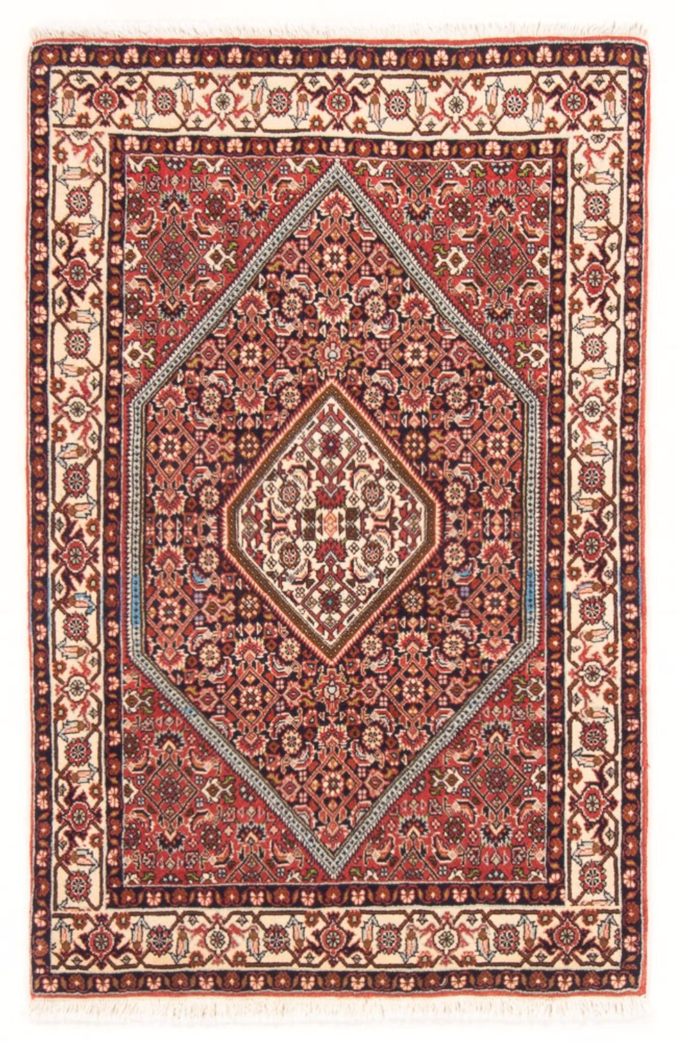 Alfombra persa - Bidjar - 127 x 82 cm - rojo