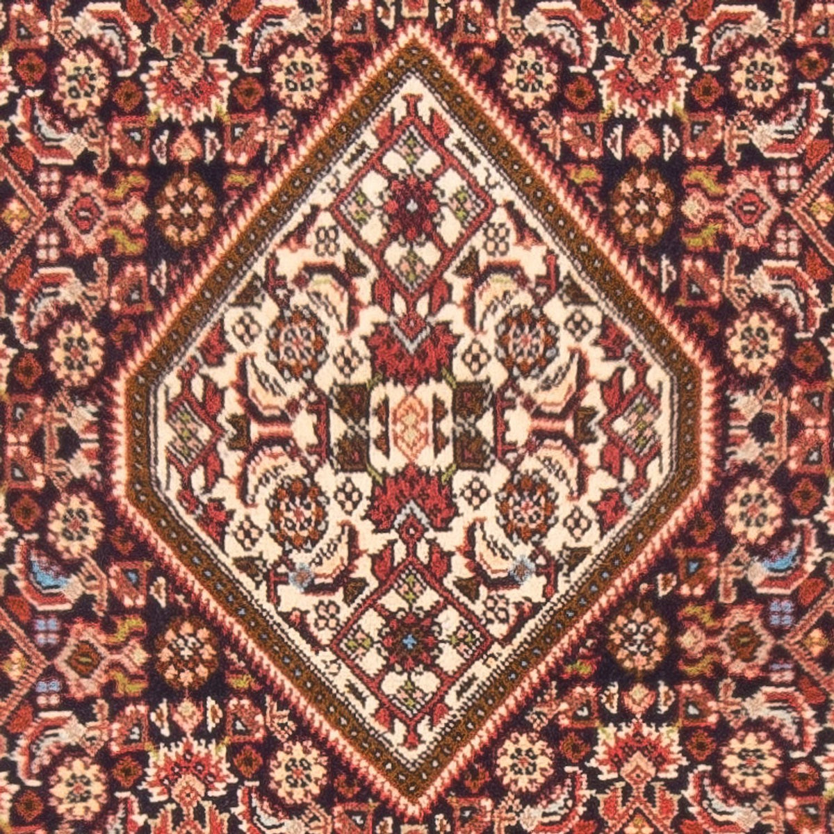 Alfombra persa - Bidjar - 127 x 82 cm - rojo