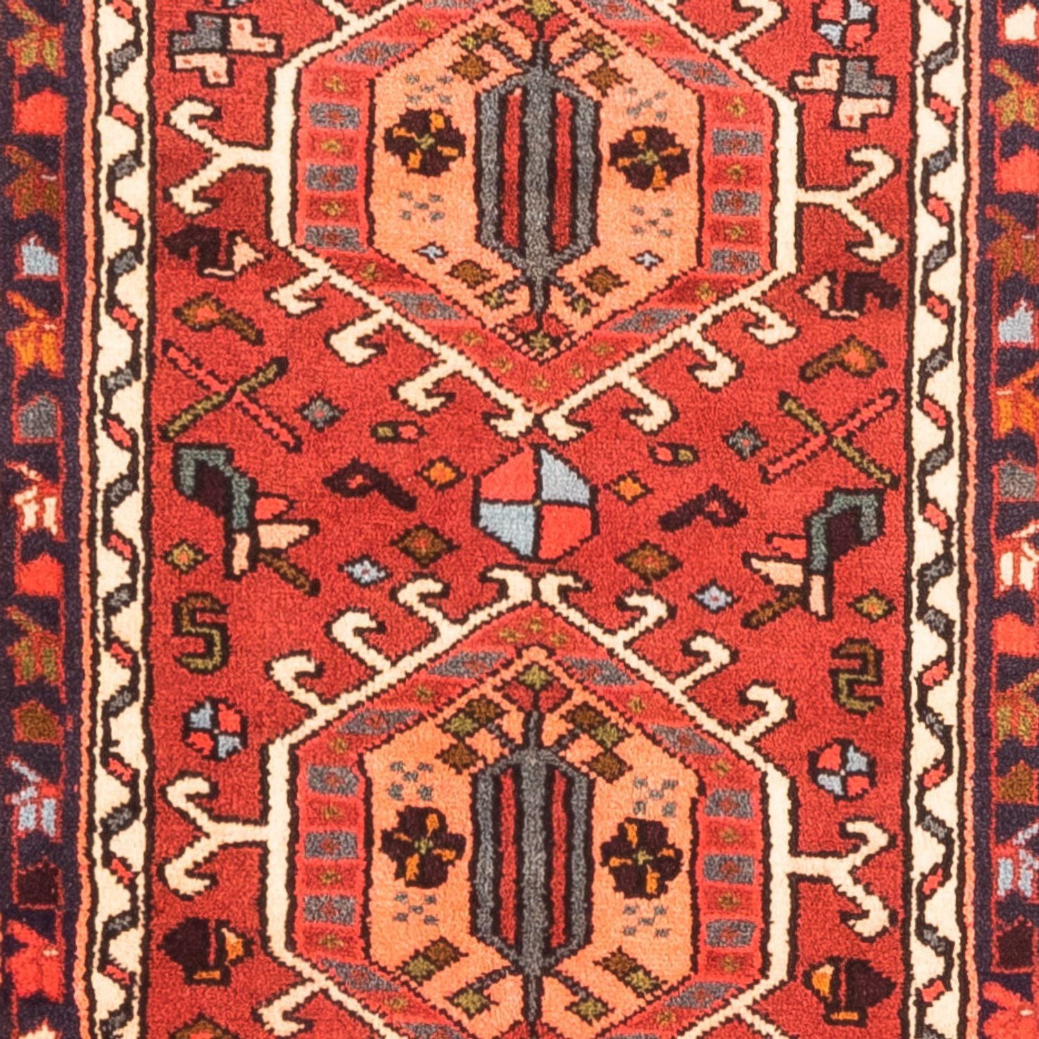 Alfombra de pasillo Alfombra persa - Nómada - 276 x 75 cm - rojo
