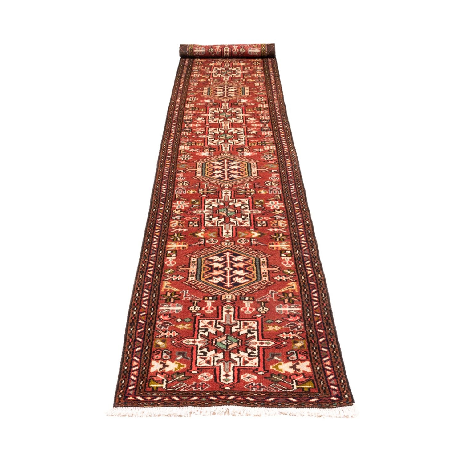 Alfombra de pasillo Alfombra persa - Nómada - 393 x 62 cm - rojo
