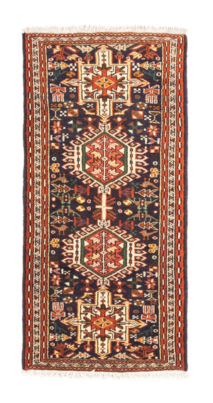 Alfombra persa - Nómada - 146 x 70 cm - azul oscuro