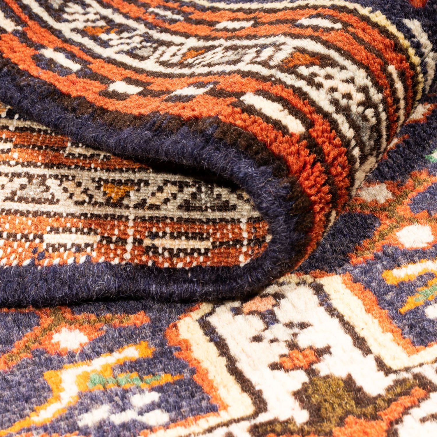 Alfombra persa - Nómada - 146 x 70 cm - azul oscuro