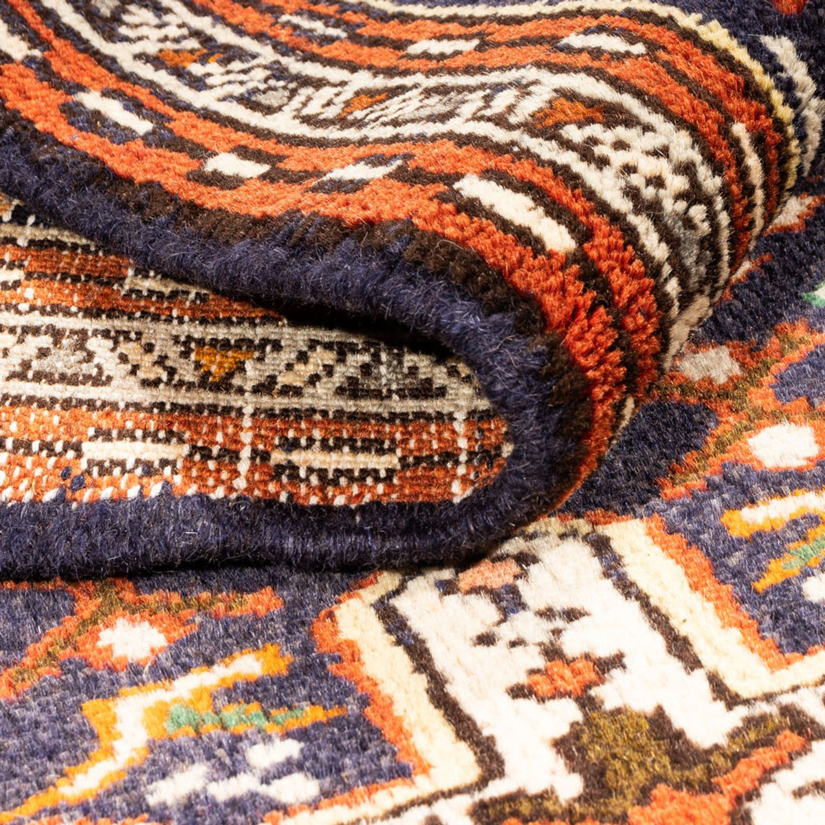 Alfombra persa - Nómada - 146 x 70 cm - azul oscuro