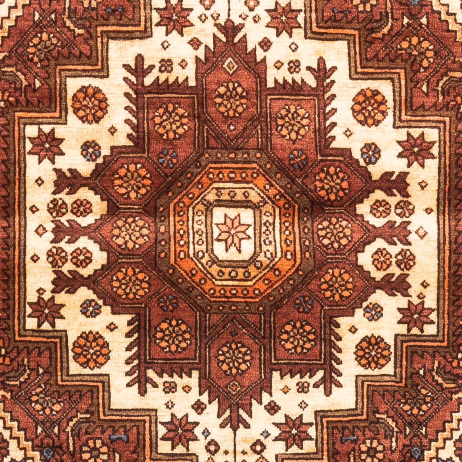 Alfombra persa - Keshan - 148 x 100 cm - beige oscuro