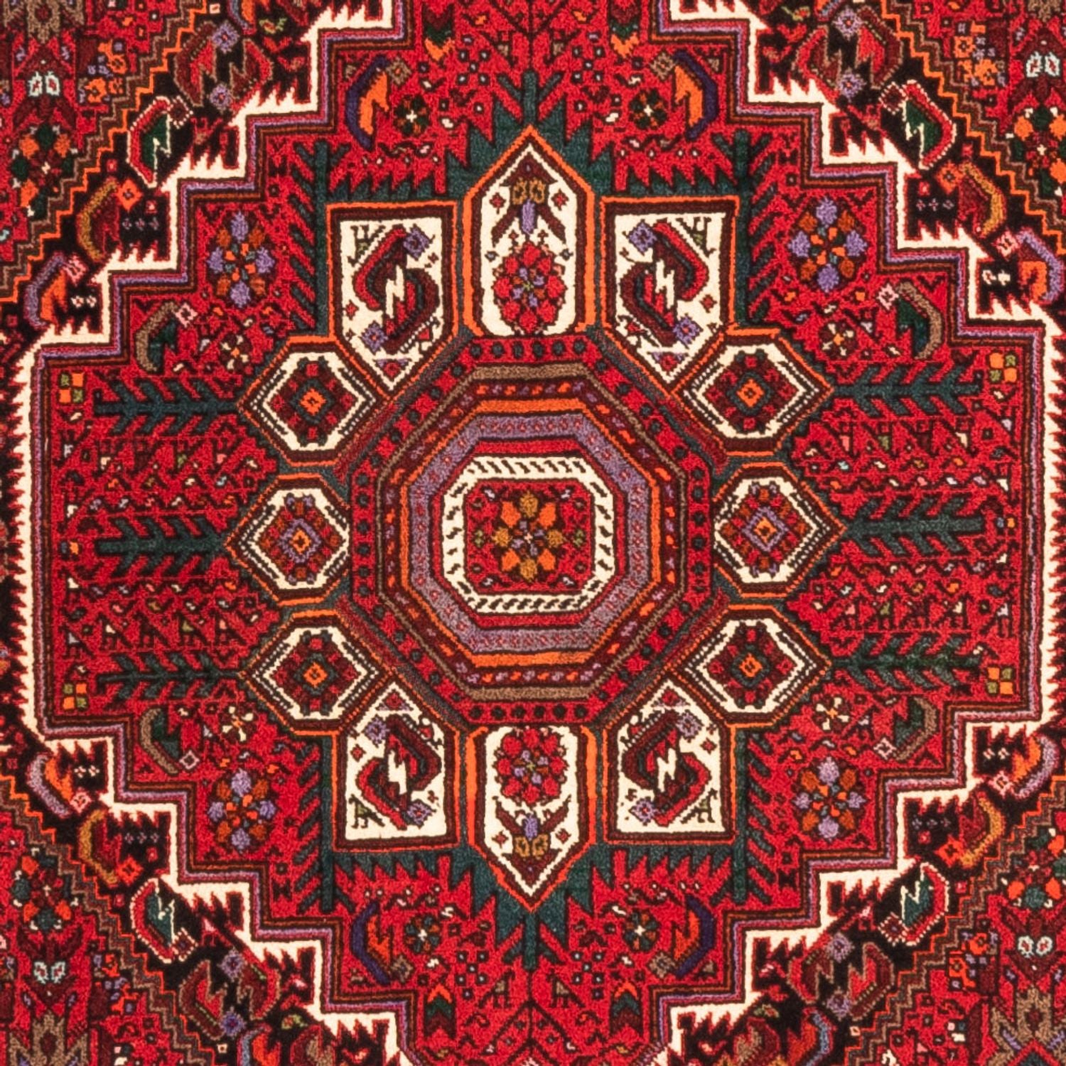 Alfombra persa - Nómada - 150 x 105 cm - rojo