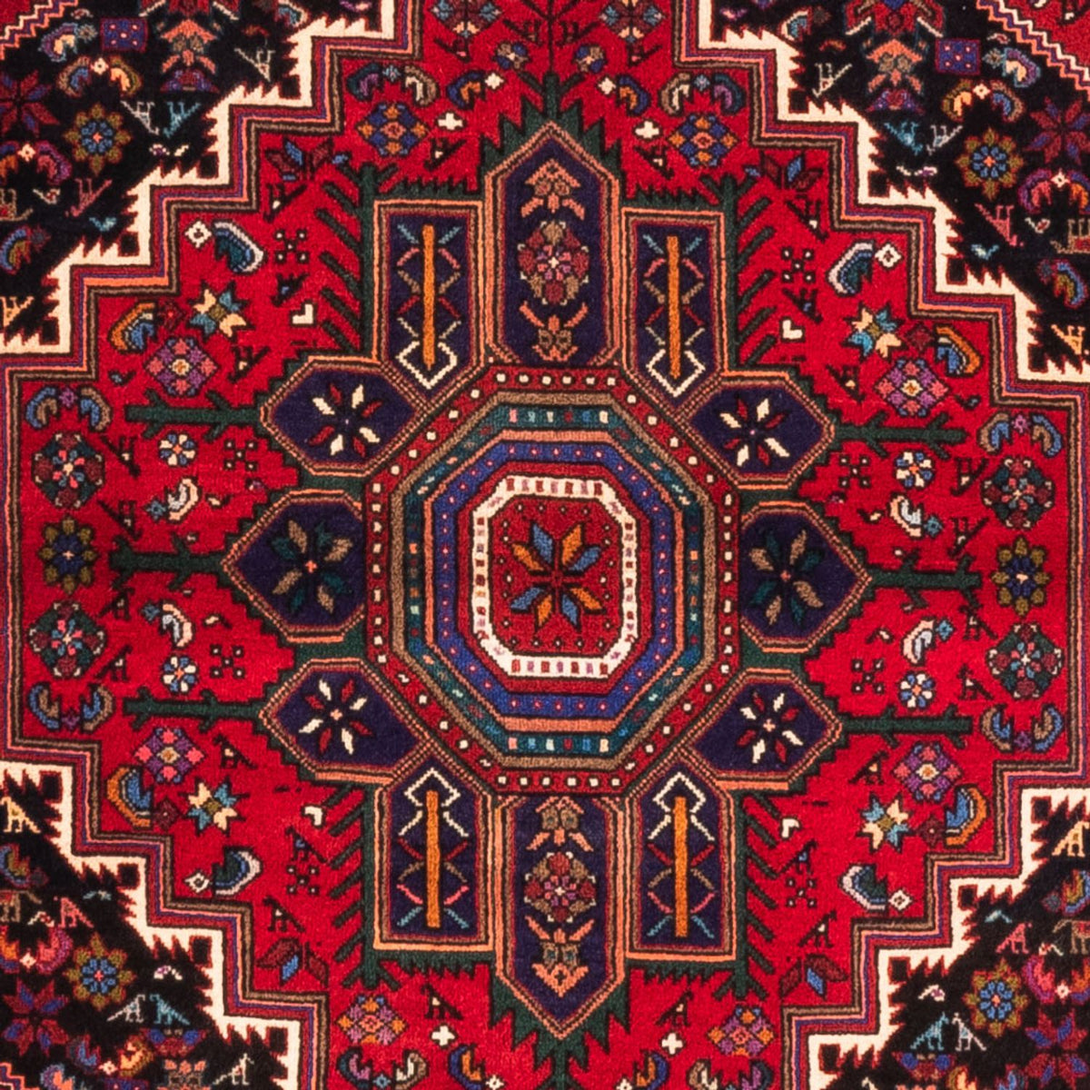 Alfombra persa - Nómada - 145 x 101 cm - rojo