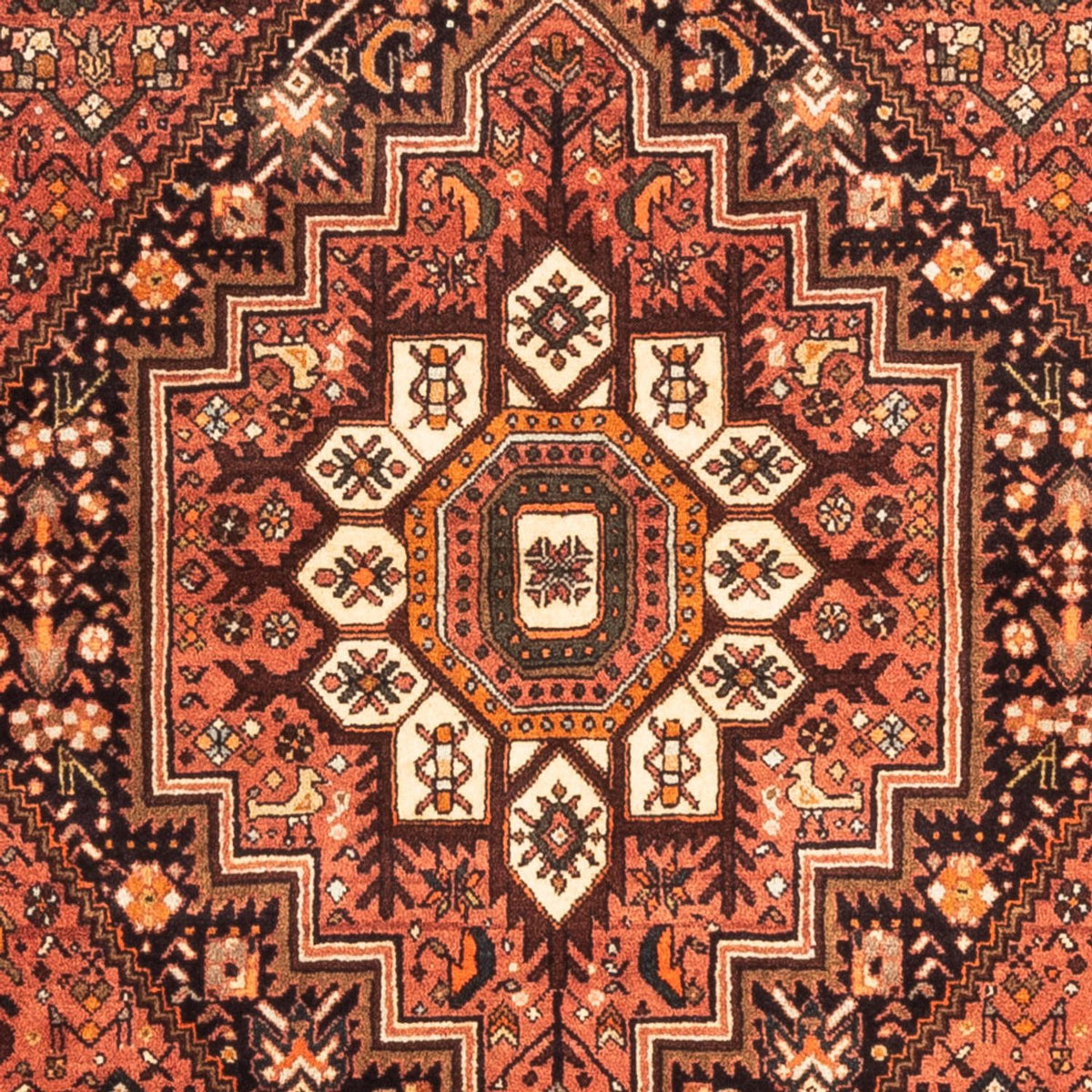 Alfombra persa - Nómada - 155 x 109 cm - rojo