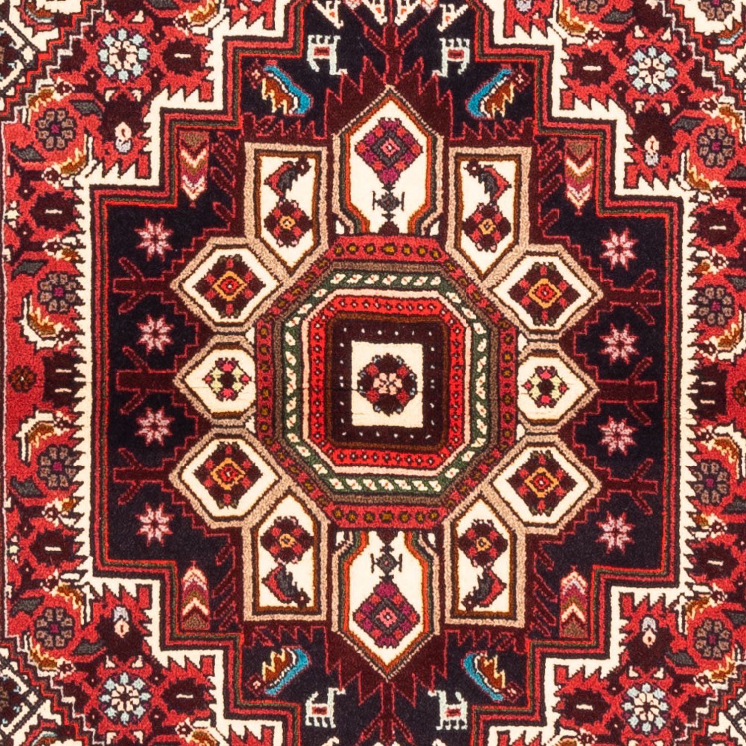 Alfombra persa - Nómada - 151 x 103 cm - rojo