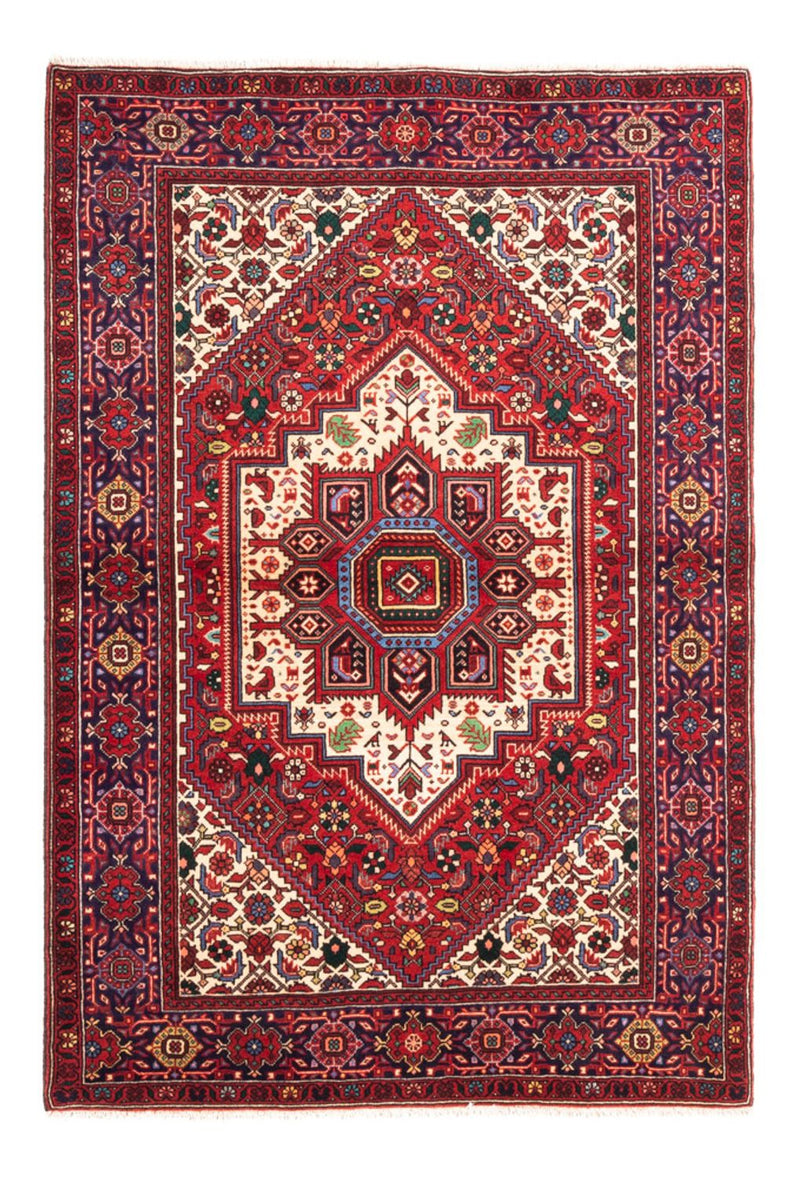 Alfombra persa - Nómada - 144 x 110 cm - rojo