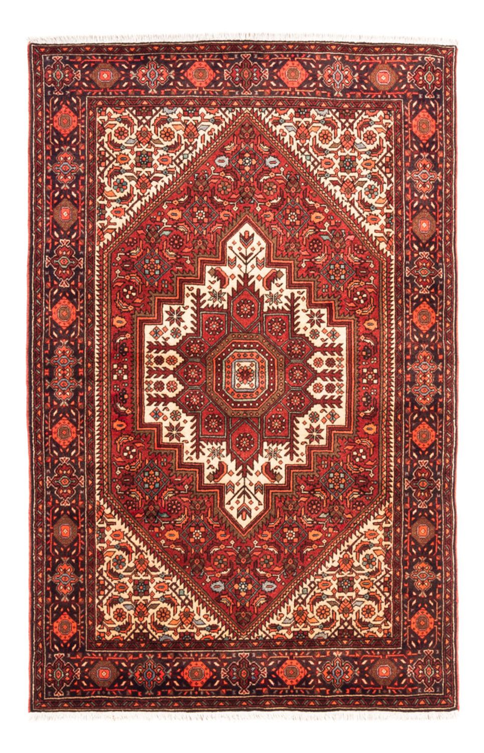 Alfombra persa - Nómada - 149 x 98 cm - rojo