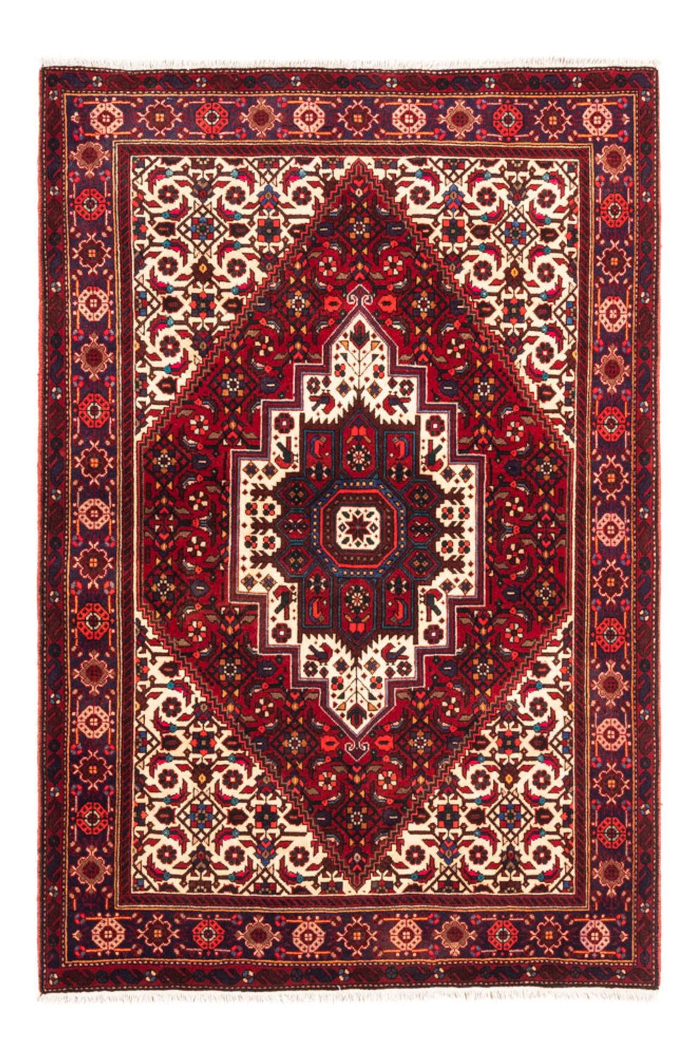 Alfombra persa - Nómada - 146 x 102 cm - rojo