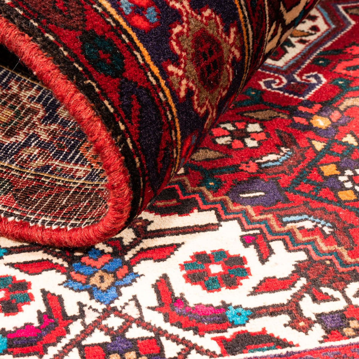 Alfombra persa - Nómada - 146 x 102 cm - rojo