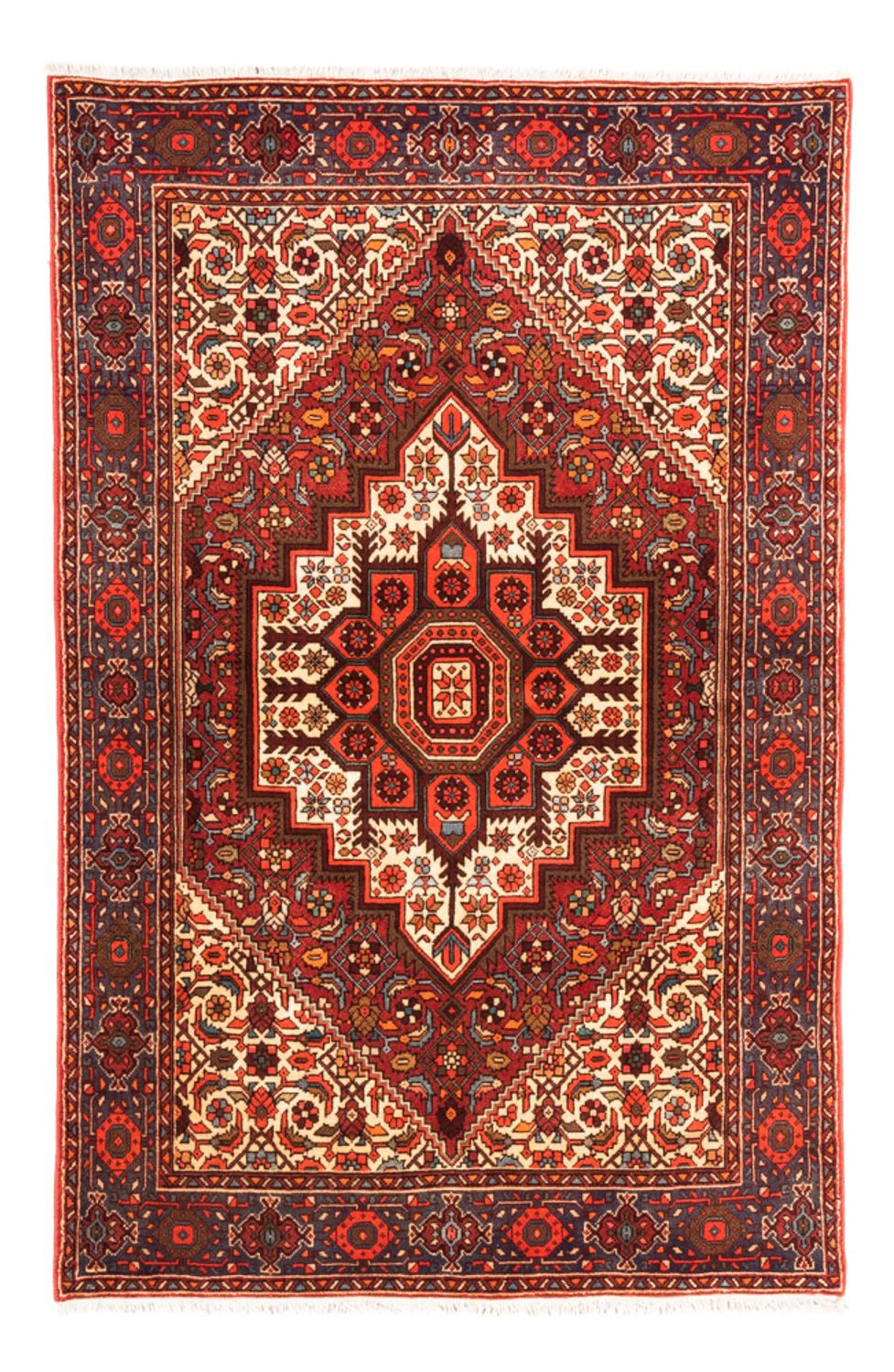 Alfombra persa - Nómada - 148 x 96 cm - rojo