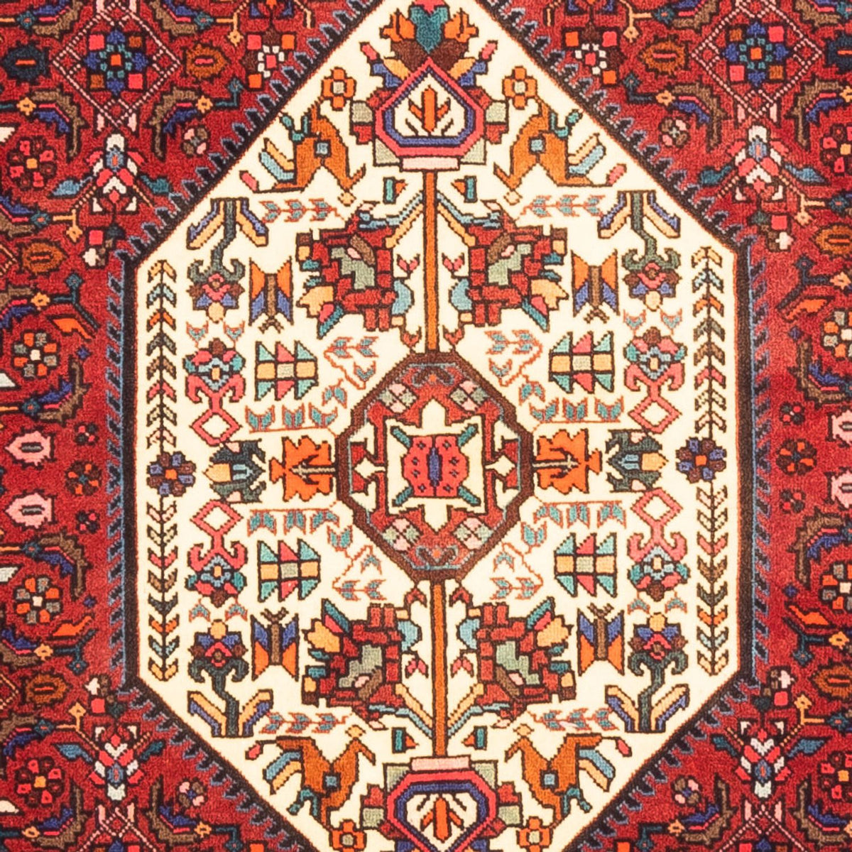 Alfombra persa - Nómada - 155 x 100 cm - rojo