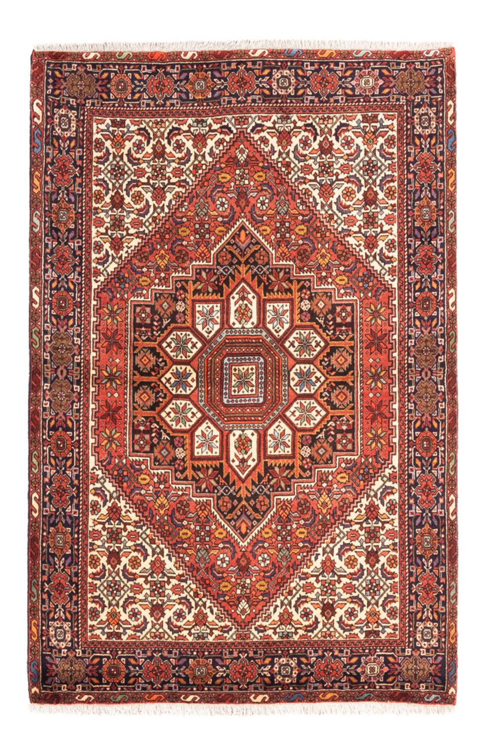 Alfombra persa - Nómada - 135 x 102 cm - rojo