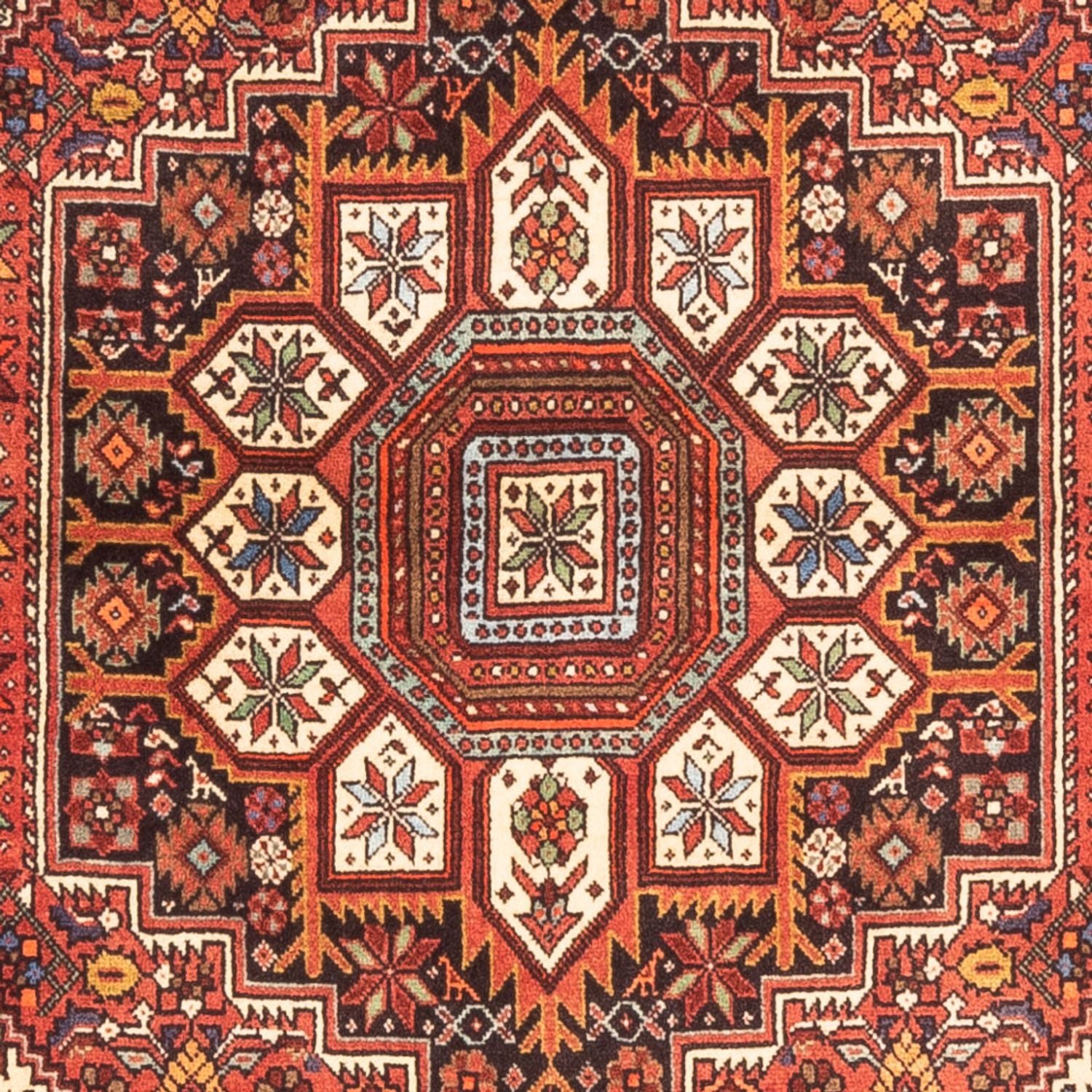 Alfombra persa - Nómada - 135 x 102 cm - rojo