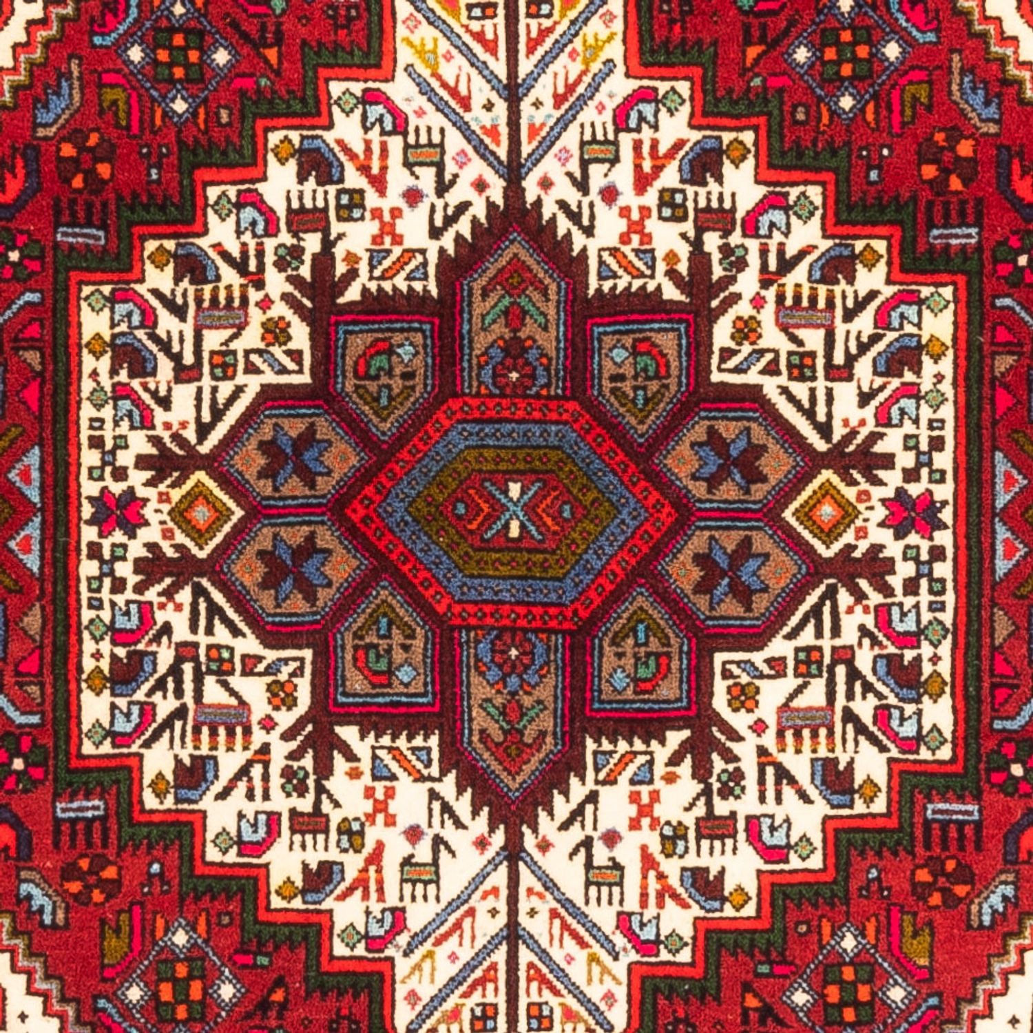 Alfombra persa - Nómada - 146 x 100 cm - rojo