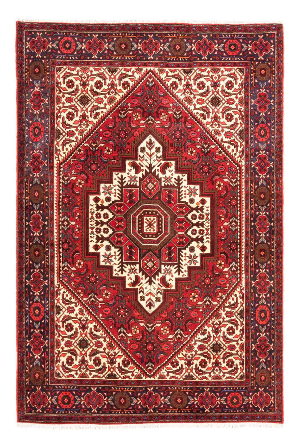 Alfombra persa - Nómada - 148 x 100 cm - rojo