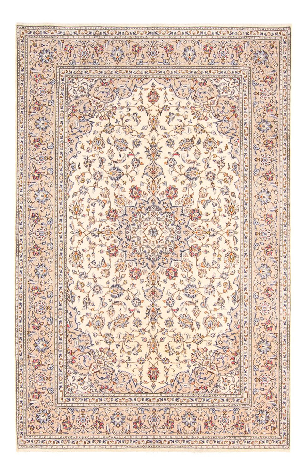 Alfombra persa - Keshan - 274 x 197 cm - crema