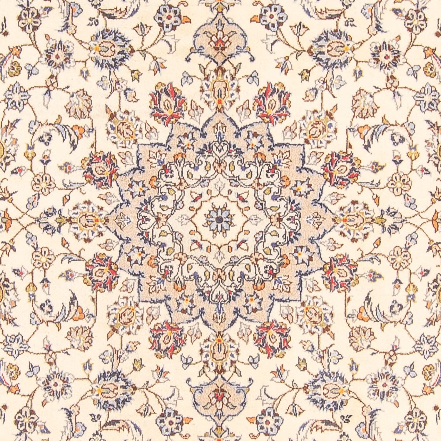 Alfombra persa - Keshan - 274 x 197 cm - crema