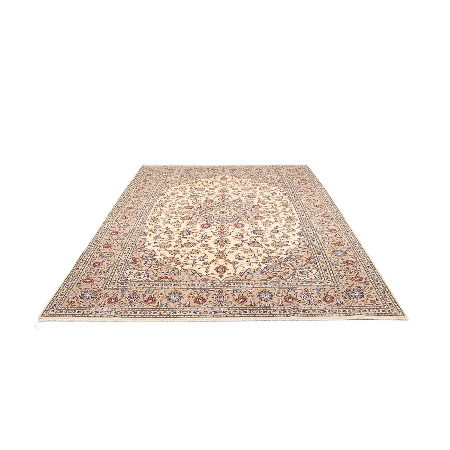 Alfombra persa - Keshan - 274 x 197 cm - crema