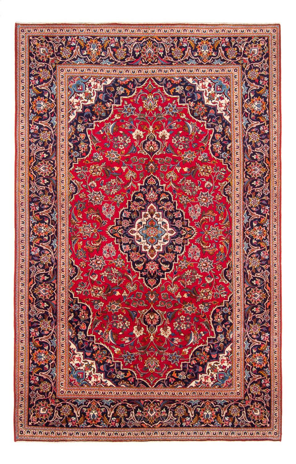 Alfombra persa - Keshan - 293 x 195 cm - rojo