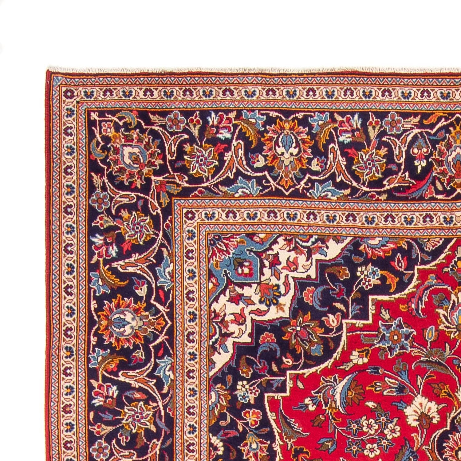 Alfombra persa - Keshan - 293 x 195 cm - rojo