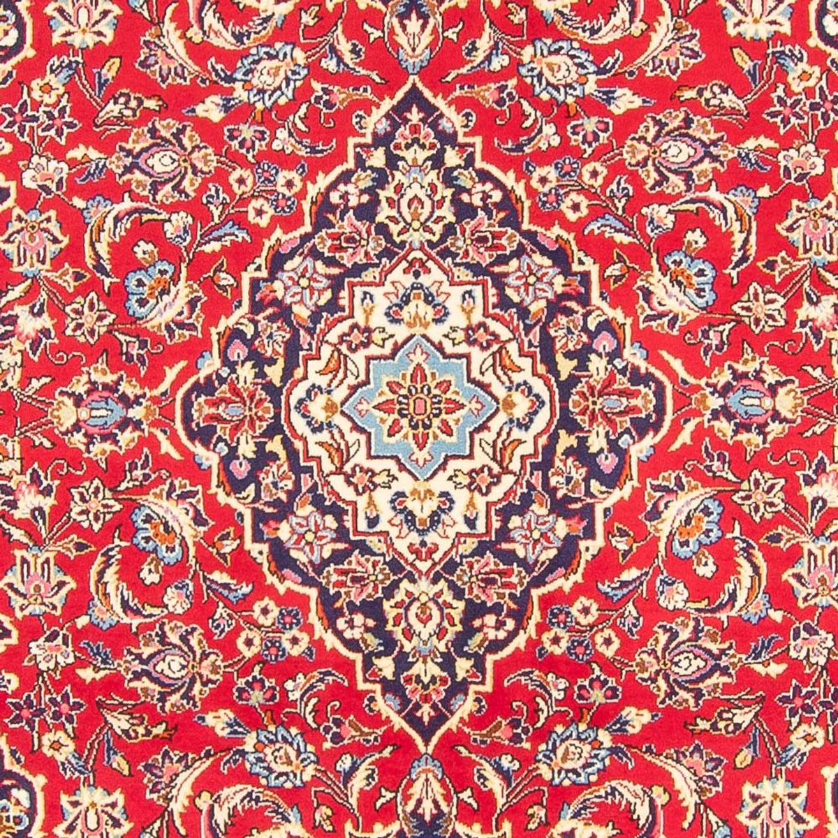 Alfombra persa - Keshan - 293 x 196 cm - rojo