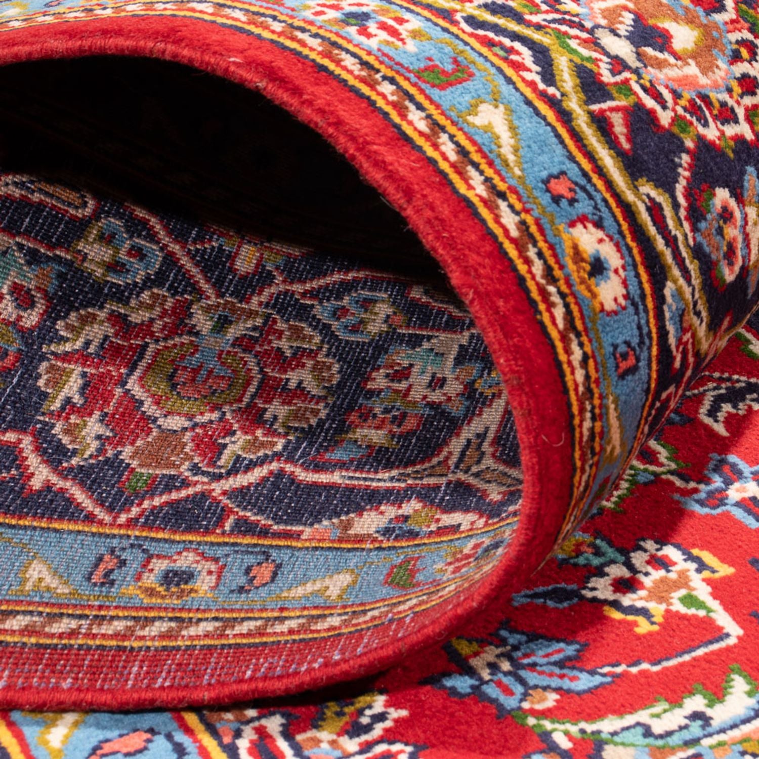 Alfombra persa - Keshan - 302 x 190 cm - rojo