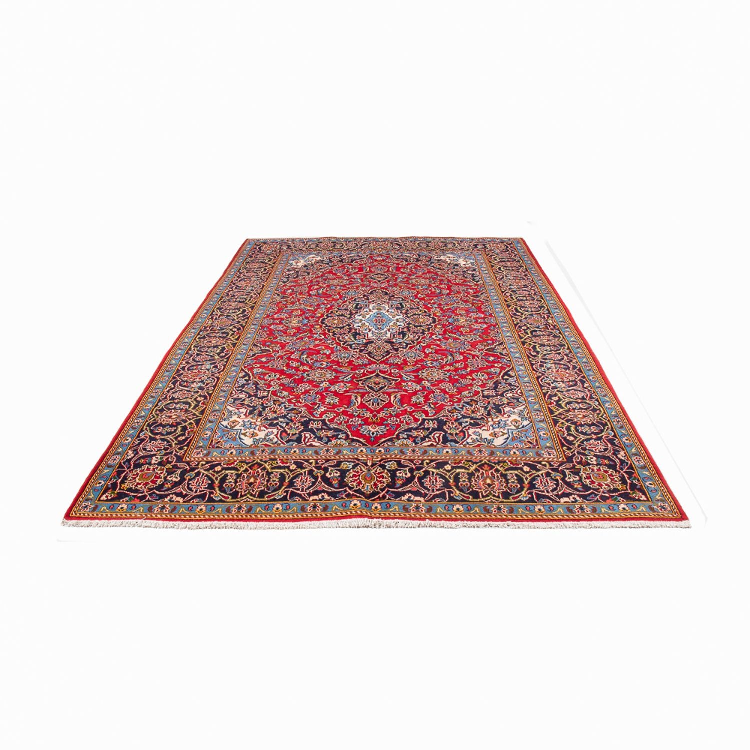 Alfombra persa - Keshan - 302 x 190 cm - rojo