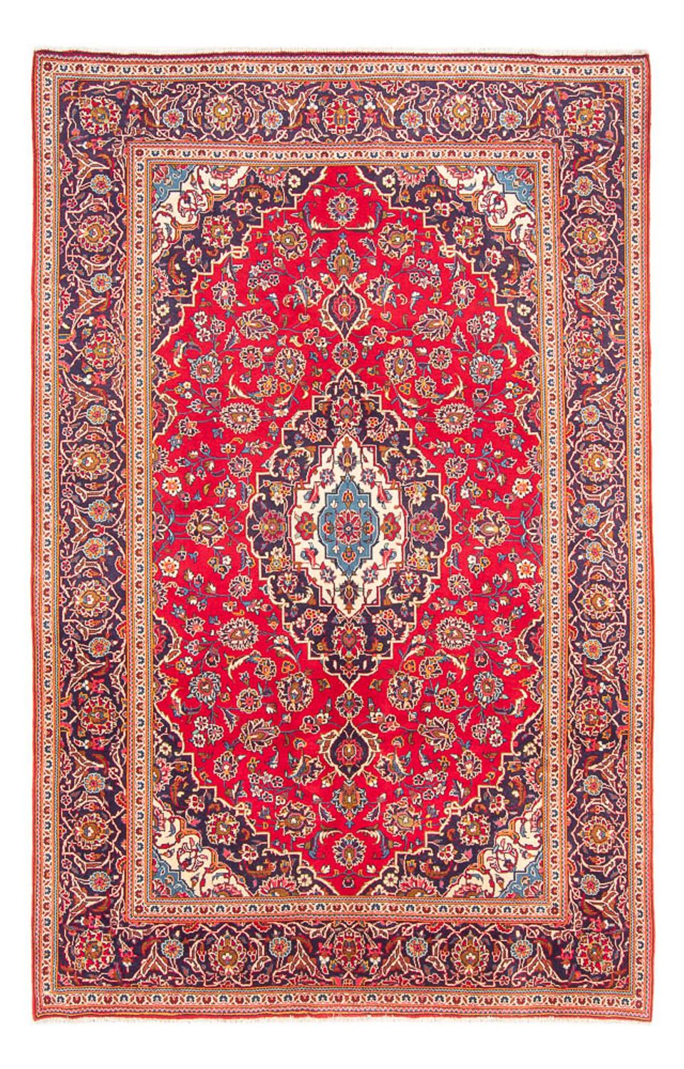 Alfombra persa - Keshan - 295 x 196 cm - rojo