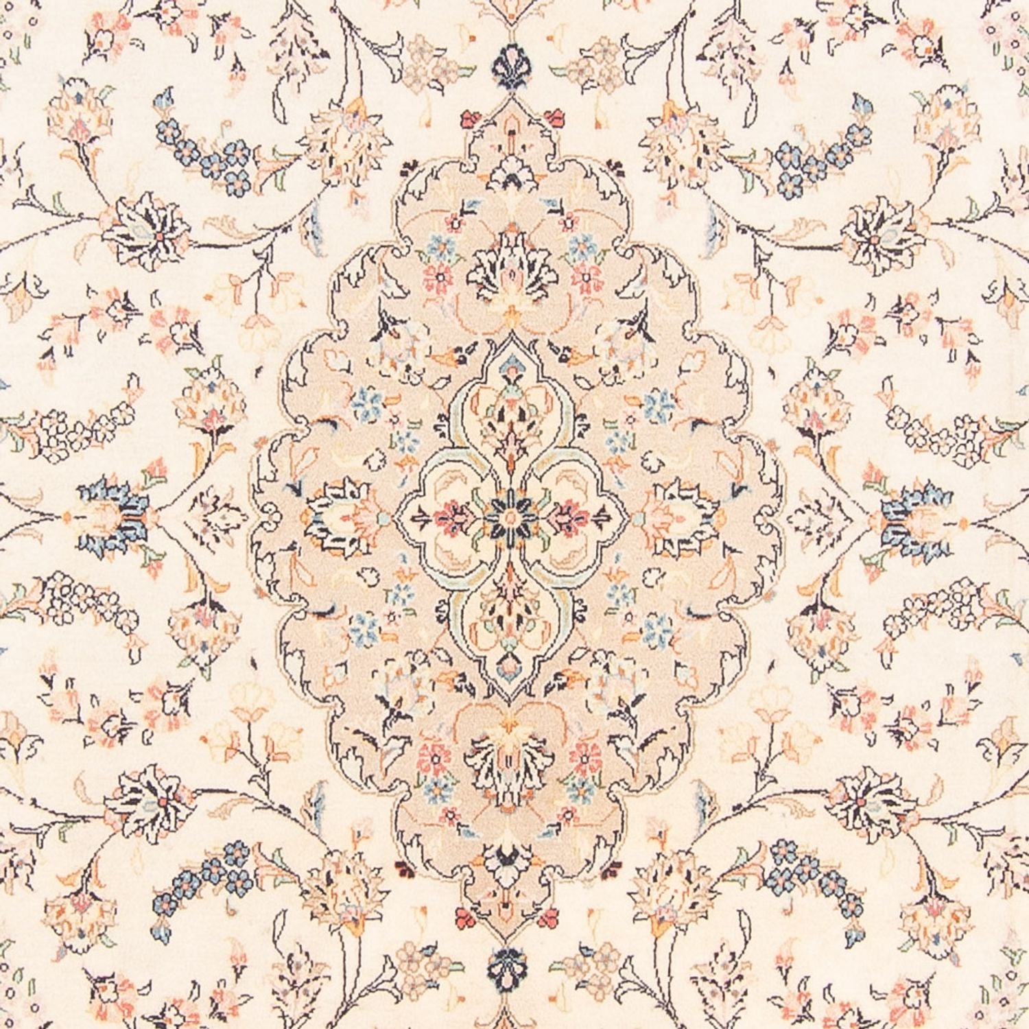 Alfombra persa - Keshan - 296 x 196 cm - crema