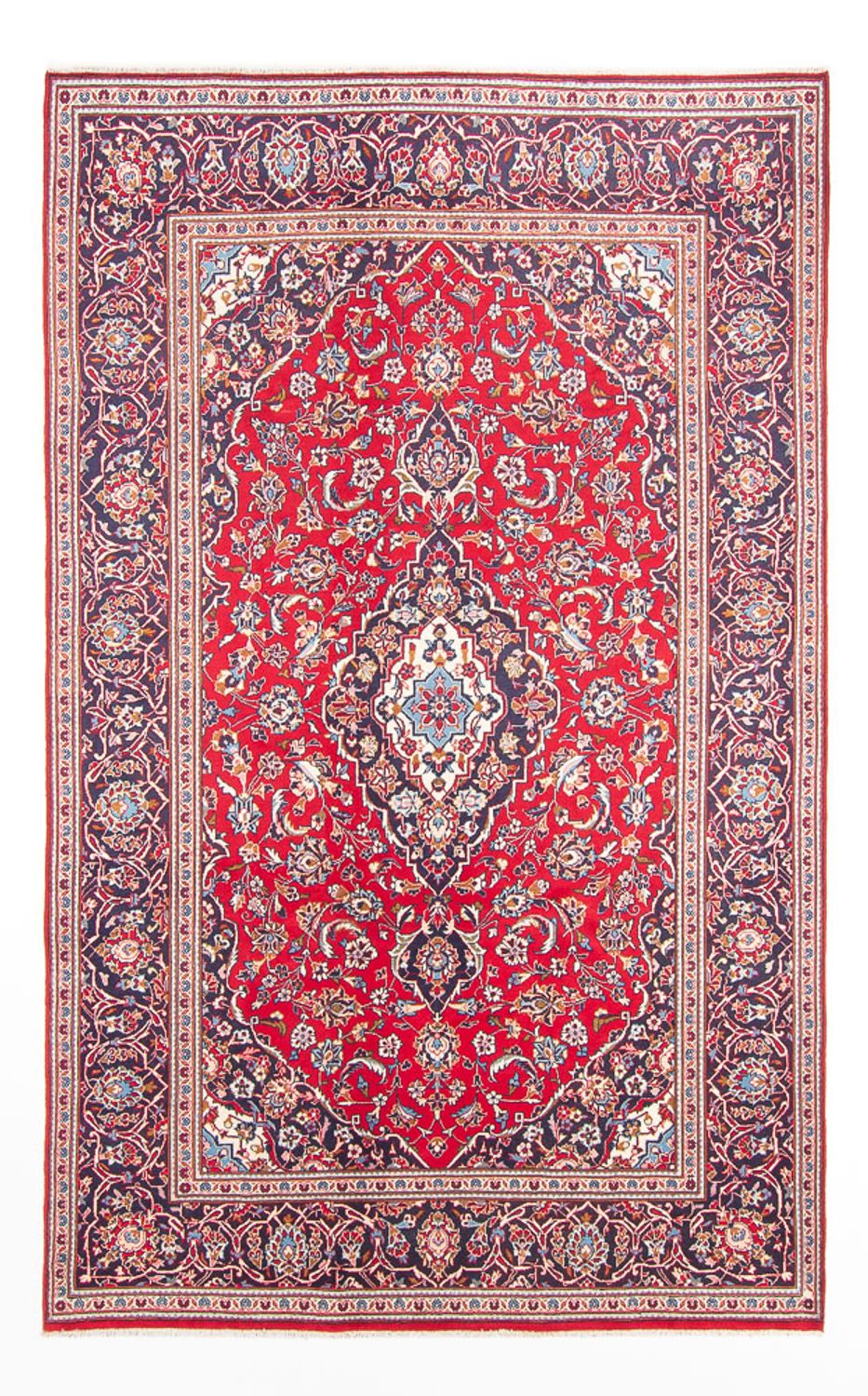 Alfombra persa - Keshan - 295 x 197 cm - rojo