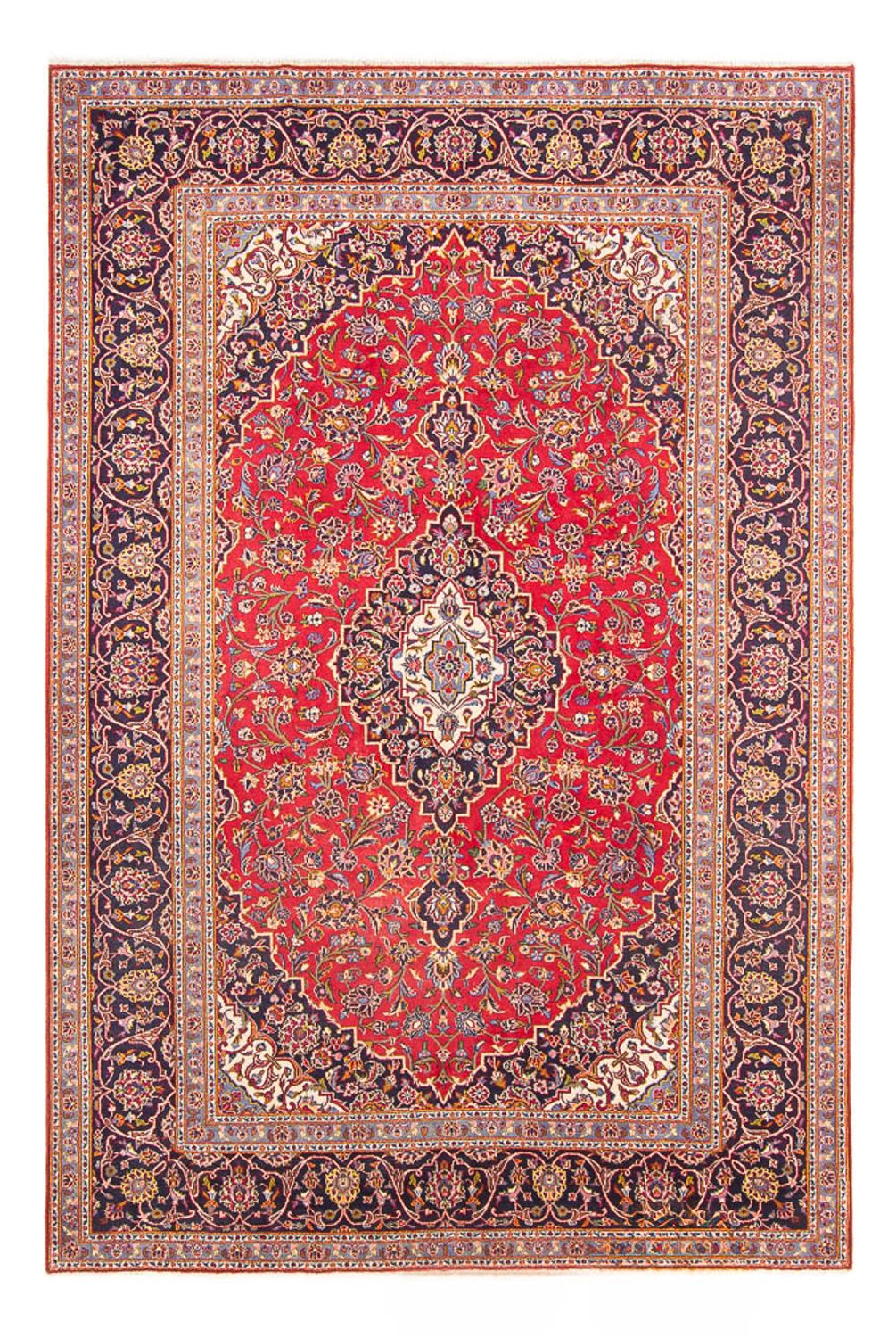 Alfombra persa - Keshan - 295 x 198 cm - rojo