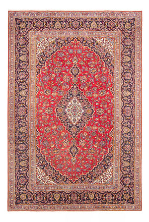 Alfombra persa - Keshan - 295 x 198 cm - rojo