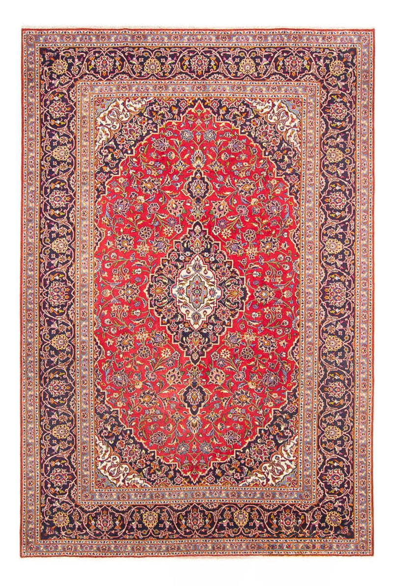 Alfombra persa - Keshan - 295 x 198 cm - rojo