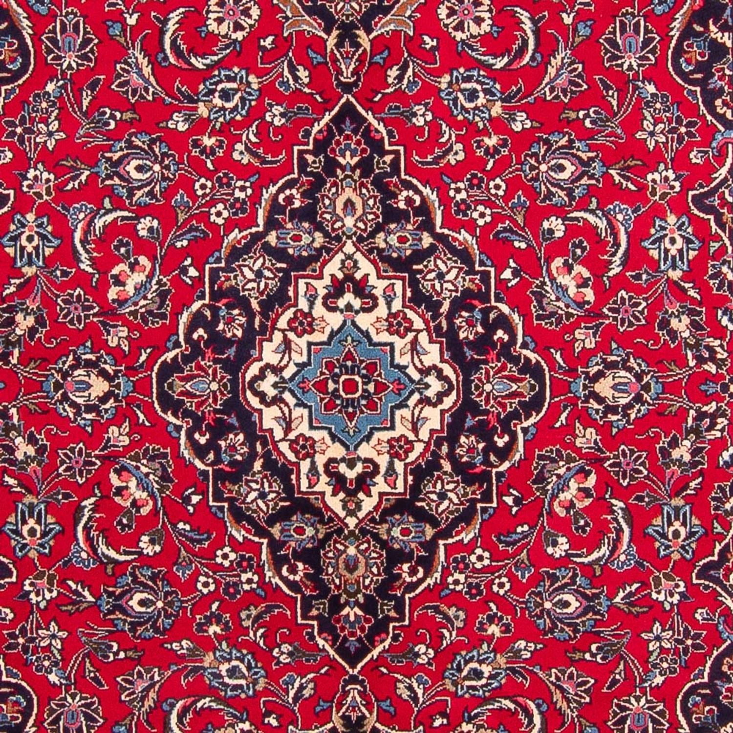 Alfombra persa - Keshan - 297 x 197 cm - rojo