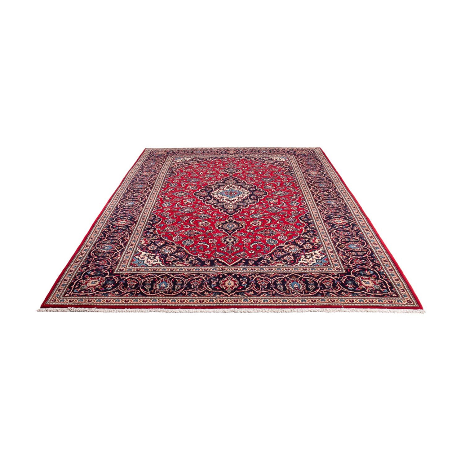 Alfombra persa - Keshan - 297 x 197 cm - rojo